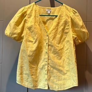 JCrew blouse, eyelet detail, size small